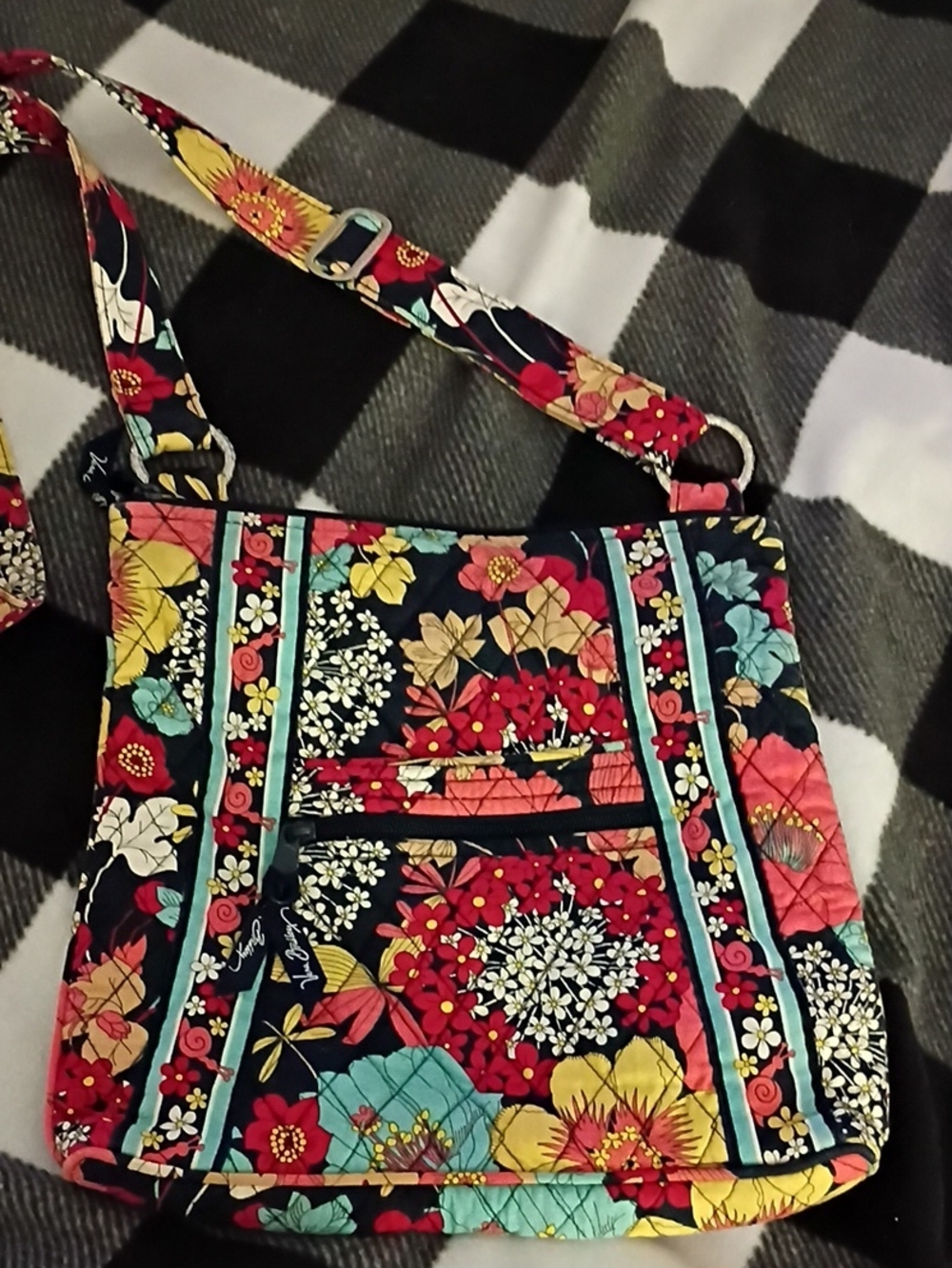 Vera Bradley Happy Snails Crossbody Bag in Black Multi